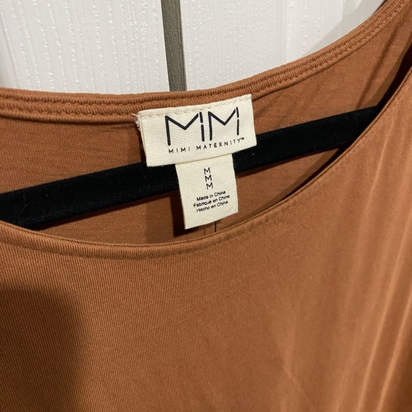 Mimi maternity flowy brown top - Picture 2 of 3